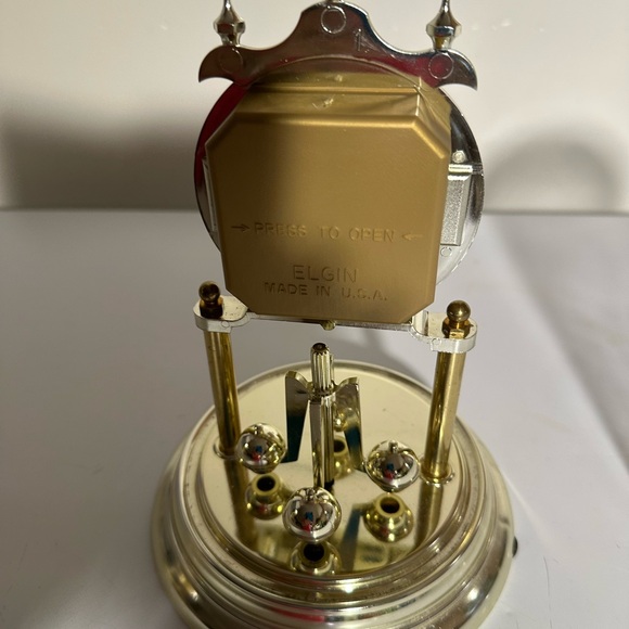 Vintage Elgin American Glass Dome Anniversary Clock Movement